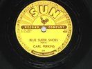 78 rpm Carl Perkins- Blue Suede Shoes- Sun 234- Honey Don't