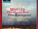 SAX 2441 MAHLER Sym 4 / KLEMPERER / SWARZKOPF / Phil Orch T/s Ed 1 LP NM