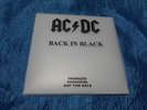 1980 AC/DC Back In Black 7/45 **PROMO PLASTIC SLEEVE** PORTUGAL PORTUGUESE RARE