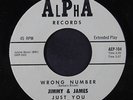 JIMMY & JAMES: Wrong Number + 3 45 rare Soul