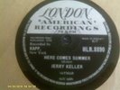JERRY KELLER RARE RECORD 78 rpm HERE COMES SUMMER