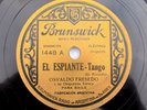 VG+ Osvaldo Fresedo El Espiante Tango 78 Record Argentina Brunswick Label 1448