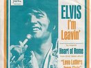 ELVIS PRESLEY-I'M LEAVIN'/HEART OF ROME-RARE ORIGINAL YUGOSLAV PS 45rpm 7