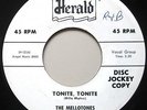 MELLOTONES   Tonite Tonite  ORIG '57 GROUP DOO-WOP Herald  WLP PROMO   VG+  HEAR