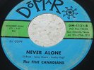 The Five Canadians-Never Alone '66 USA Original TEXAS GARAGE 45 PROMO DOMAR Hear