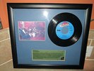 LOUIS ARMSTRONG - BLUEBERRY HILL - FRAMED 45 RPM RECORD COLLAGE