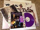 PRINCE REVOLUTION rare Purple Rain Purple Vinyl promo gold stamp LP poster lyric