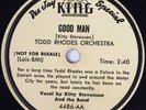 HEAR R&B Jump 78 rpm KITTY STEVENSON Good Man KING 4486 todd rhodes  dj copy
