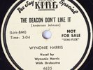 HEAR R&B Jump 78 rpm WYNONIE HARRIS The Deacon Don't Like It KING 4635 dj copy