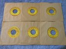SUN LABEL 45s BATCH OF 6 JOHNNY CASH, CARL PERKINS, 5 ORIGINALS + 1 SHELBY