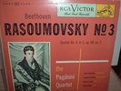 PAGANINI QUARTET     BEETHOVEN: RASOUMOVSLY # 3    RARE RCA MAROON LABEL LP VG++