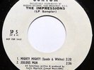THE IMPRESSIONS LP SAMPLER 45 RPM EP Curtom WL DJ Promo Curtis Mayfield RARE NM