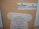ADOLF BUSCH     BACH VIOLIN CONCERTOS    RARE COLUMBIA MASTERWORKS VINYL LP VG++