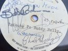 Tribute To Buddy Holly Acetate With Signatures