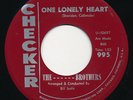 BROTHERS One Lonely Heart CHECKER Rare Doo Wop Oldies 45 Bill Justis Great