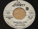 EDDIE COCHRAN Promo 45, Somethin' Else / Boll Weevil Song, Rock ROCKABILLY