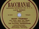 LLOYD THOMAS & CALYPSO TROUBADOURS: Enjoy Yourself BACCHANAL 78 rare E- Hear