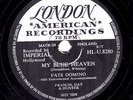 CLASSIC FATS DOMINO 78 MY BLUE HEAVEN / I'M IN LOVE AGAIN LONDON HLU 8280 V+/EX-