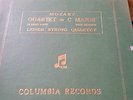 LENER STRING QUARTET MOZART QUARTET IN C MAJOR COLUMBIA L1545-1548