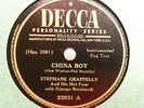 STEPHANE GRAPPELLY DJANGO REINHARDT China Boy/Moonglow DECCA 23031 EE+ 78RPM HEA