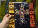 GUNS N ROSES SIGNED IN SILVER PAINT PEN  APPETITE FOR DESTRUCTION LP BEAUTIFUL