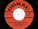 KILLER ROCKABILLY-JOHNNY BURNETTE TRIO-THE TRAIN KEPT A-ROLLIN'/HONEY HUSH