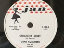 78 rpm Gene Summers, jukebox tags and record Straight Skirt and School of Rock