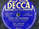 78 rpm Judy Garland, PreWar, Somewhere Over the Rainbow & Jitterbug Wizard of OZ