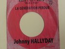 SP PHILIPS B 273.877 F JOHNNY HALLYDAY POCHETTE CIBLE NOIR C'EST NOIR TRES RARE