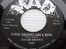 OSCAR BROWN 45 three squares & a bunk BUT I was cool 1960 JAZZ Popcorn MAD jr19