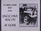 UNCLE DAVE MACON: At Home LP Country