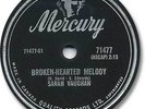  1959 SARAH VAUGHAN 78 RPM Record. Broken-Hearted Melody/Misty