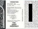 DISSECTION - THE GRIEF PROPHECY DEMO MAYHEM BLACK METAL DEATH METAL SWEDEN