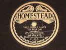 PRE-WAR JAZZ/DANCE GIL RODIN/JACK ALBIN ORCHS HOMESTEAD 23126 78 RPM E- RARE