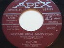 ROCKABILLY Bill Hayes MESSAGE FROM JAMES DEAN Apex 45 rare Canadian pressing