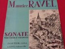J.GAUTIER-A.LEVY-MAURICE RAVEL SONATE-LE CHANT DU MONDE -LDZ-M  8145 RARE  NM