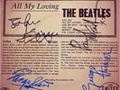 The Beatles 'All My Loving' EP 45RPM 1963  with all four Autographs on sleeve