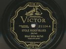 BLIND WILLIE McTELL on Victor [21124] —STOLE RIDER BLUES— pre-war blues 78 ORIG