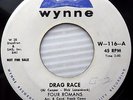 FOUR ROMANS Drag Race If I Had a love like You 1959 HOT ROD Promo 45 e5196