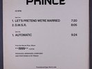 PRINCE: Let's Pretend We're Married, D.m.s.r. / Automatic 12 (dj, small writing
