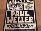 Paul Weller Live At Aylesbury Friars Promo Poster  2010 The Jam Style Council