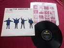 BEATLES - HELP - RARE ORIG UK 1965 STEREO Y & B PARL LP + FLIP BACK P/C EX/EX 