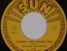 MALCOLM YELVINGTON: Drinkin’ wine Spodee-O-Dee SUN Rockabilly VG++ 45