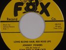 JOHNNY POWERS w/ STAN GETZ & TOM CATS: Long Blond Hair Rock FOX Rockabilly RE 45
