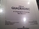 CD-4 Quadradisc 4-Channel/2Channel Test Record 1975 Sealed