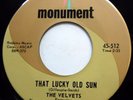 THE VELVETS 45 That Lucky Old Sun / Time & Again NEAR MINT Doo Wop e8094