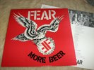 FEAR More Beer VINYL LP record 1985 album EX/EX 1st Ed LEE VING grey/silver logo