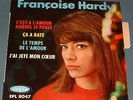 FRANCOISE HARDY c'est a l'amour auquel je pense 1962 FRENCH VOGUE EP