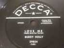 Decca 78 RPM Buddy Holly 29854 Love Me / Blue Days Black Nights E/E+ RARE