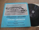 MUSICA ET LITERA  BRAHMS - VIOLIN CONCERTO JANINE ANDRADE    WALTHER